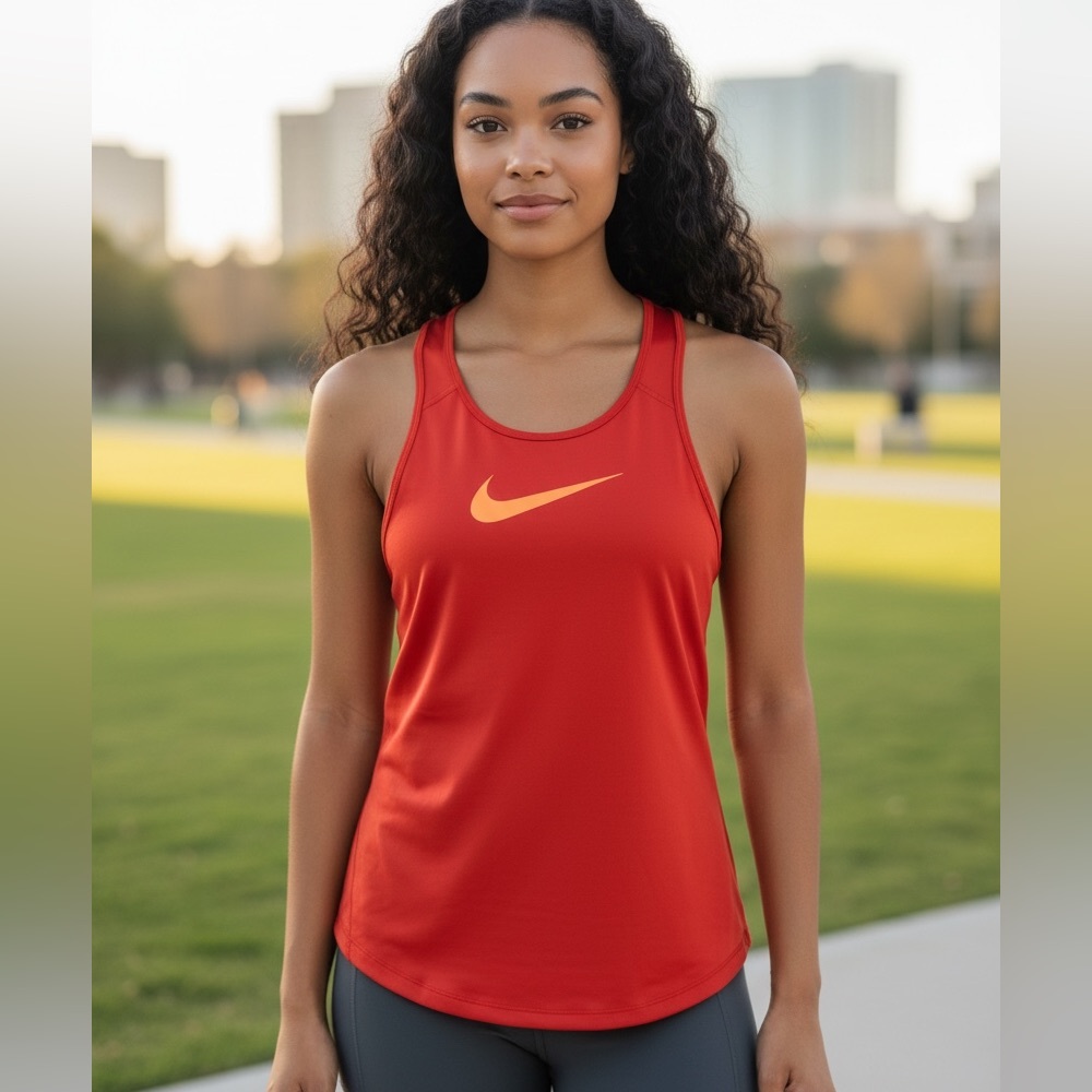 Nike Dri-Fit Women’s Workout Racerback Orange Top XS